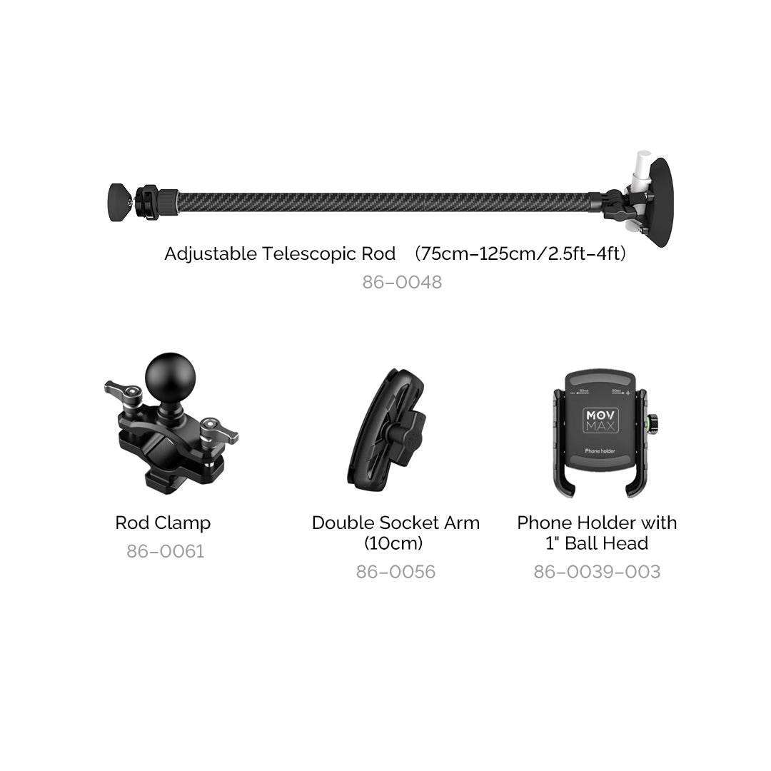 Adjustable Telescopic Rod (75-125cm/2.5ft-4ft)