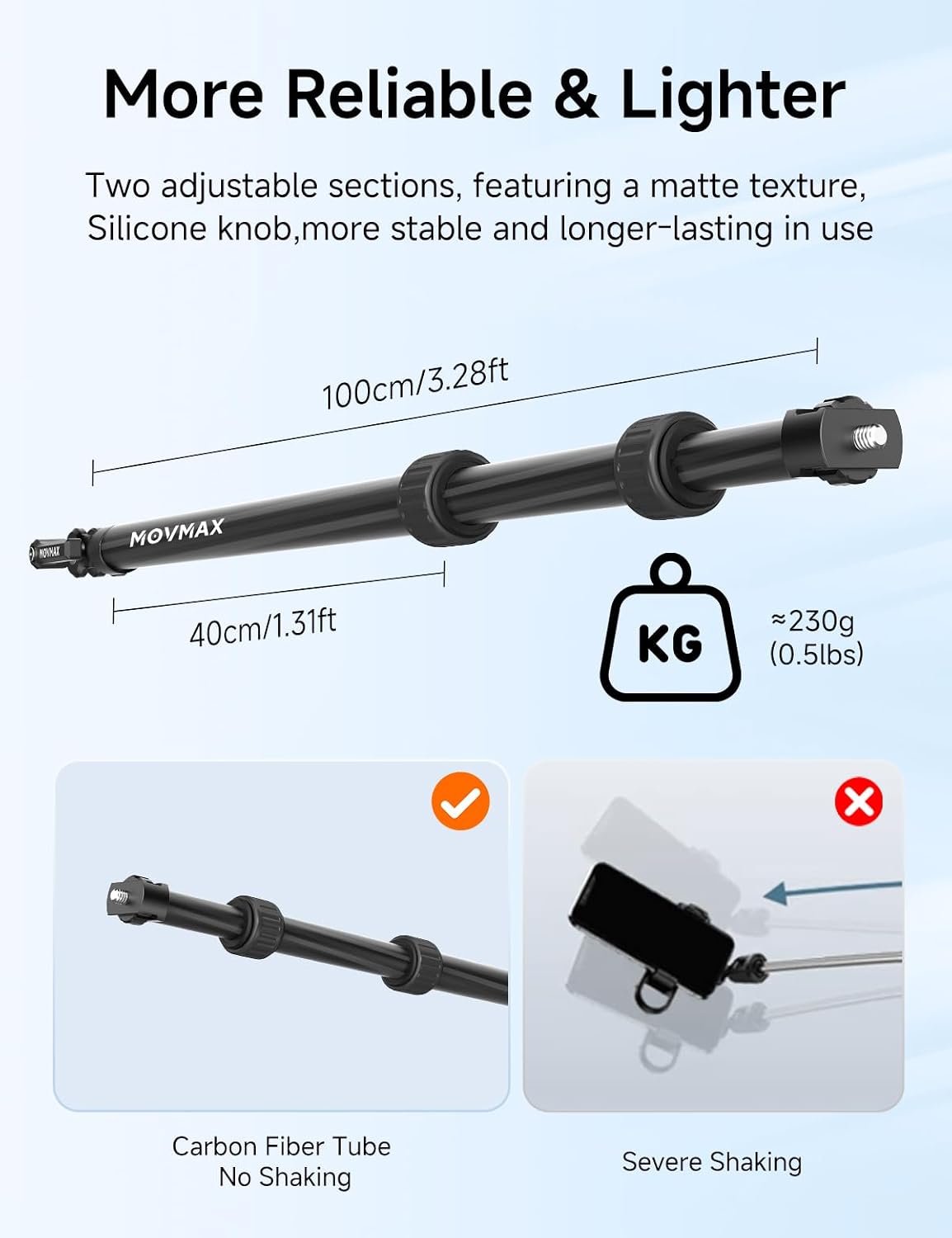 Adjustable Telescopic Rod for Insta 360(1m/3.3ft)