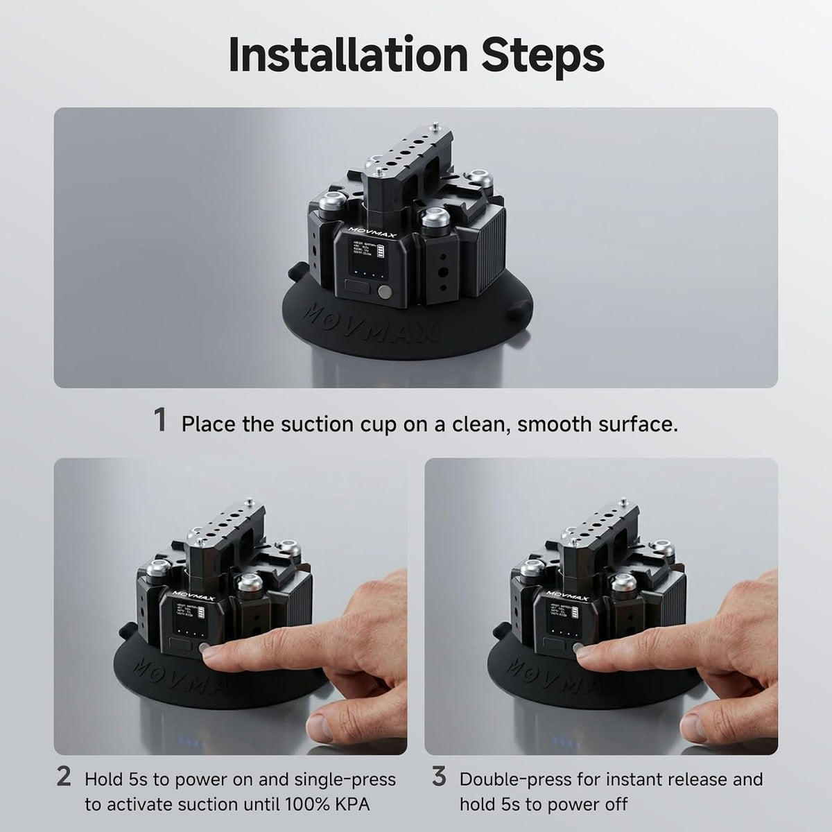Solar Electronic Suction Cup with NATO Rail