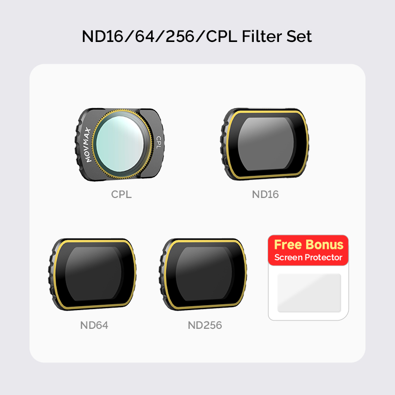 ND 16/64/256/CPL Filter Set For DJI Pocket 3