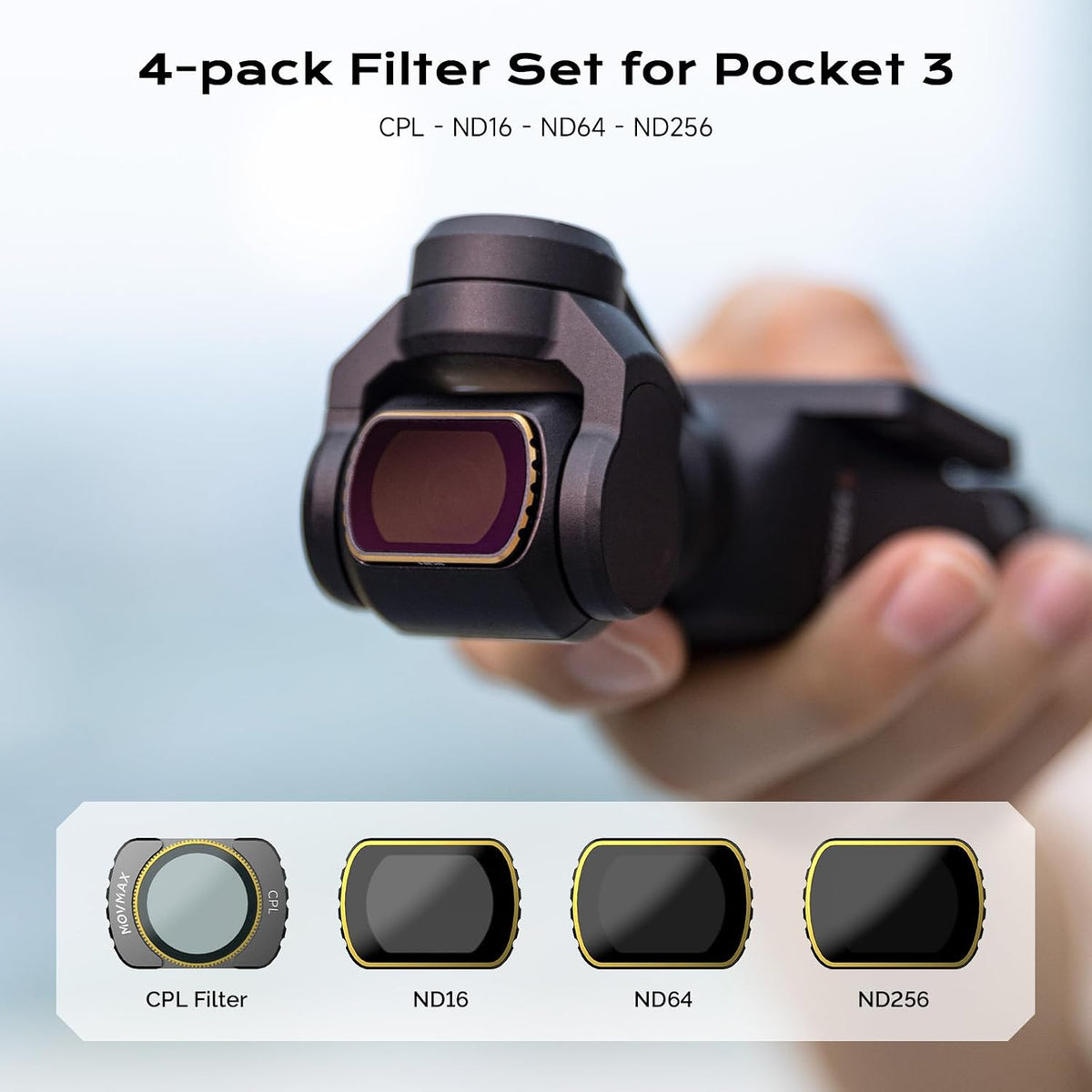 ND 16/64/256/CPL Filter Set For DJI Pocket 3