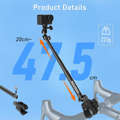 Adjustable Selfie Stick Kit Elite (Round Tube)