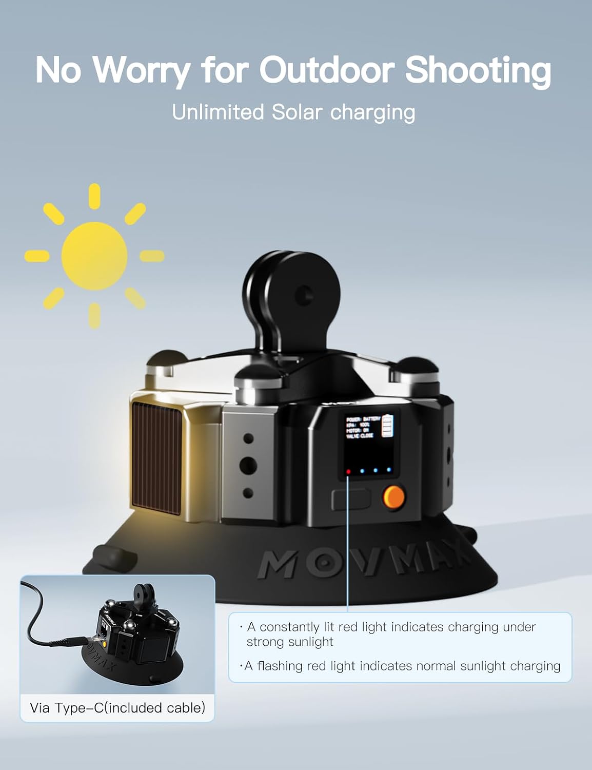 Solar Electronic Suction Cup (For Blade Arm)