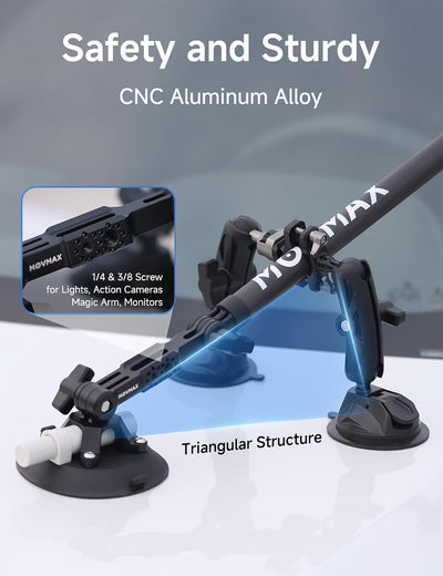 Adjustable Telescopic Rod for Car Mounting (86-136cm/2.8ft-4.4ft)