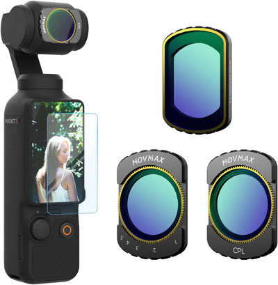 VND2-32 + Black Mist 1/4 + CPL Filter Set For DJI Pocket 3