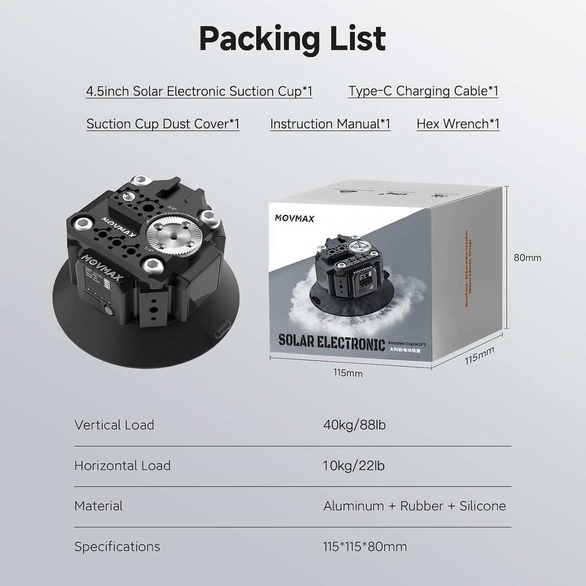 Solar Electronic Suction Cup with Multi-Interface Expansion Module