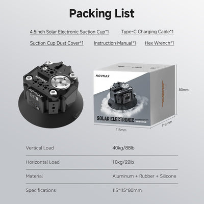 Solar Electronic Suction Cup with Multi-Interface Expansion Module