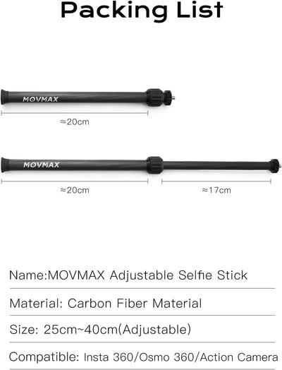 Adjustable Selfie Stick（25-40cm/0.8-1.3ft）