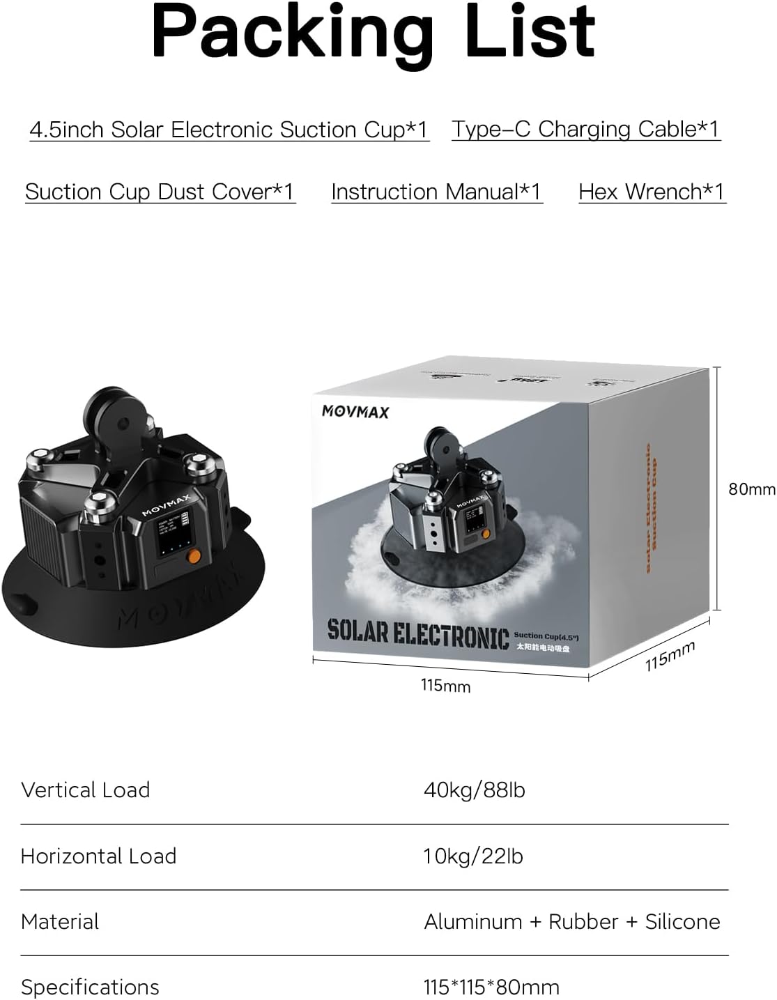 Solar Electronic Suction Cup (For Blade Arm)