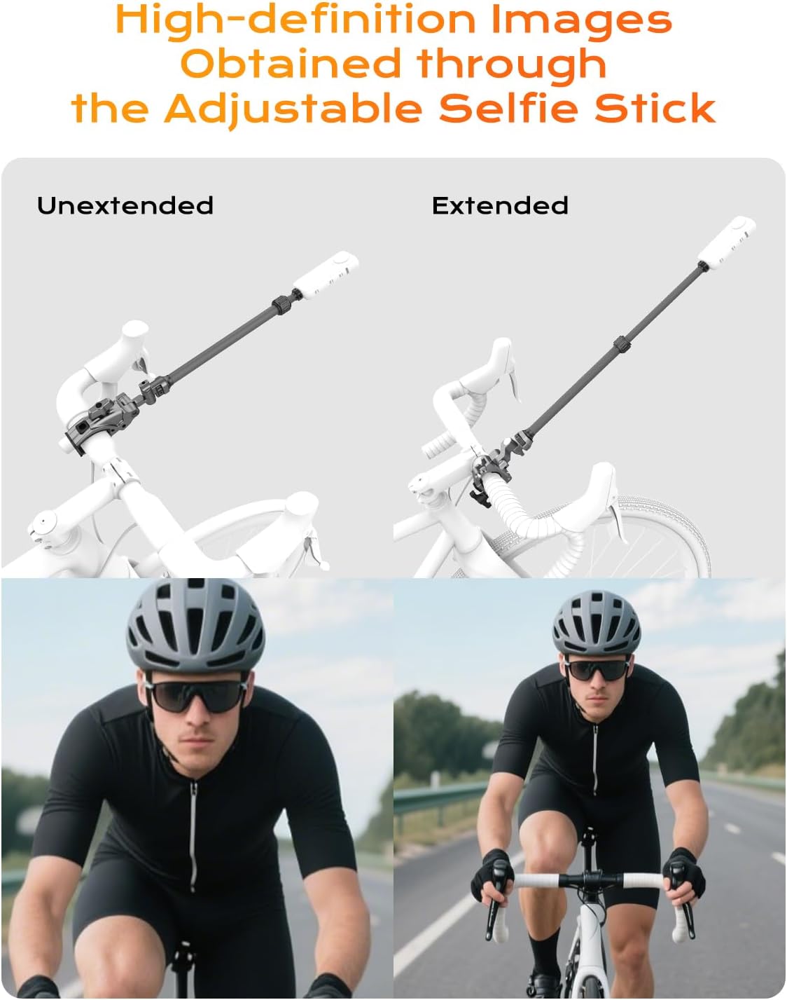 Adjustable Selfie Stick（25-40cm/0.8-1.3ft）