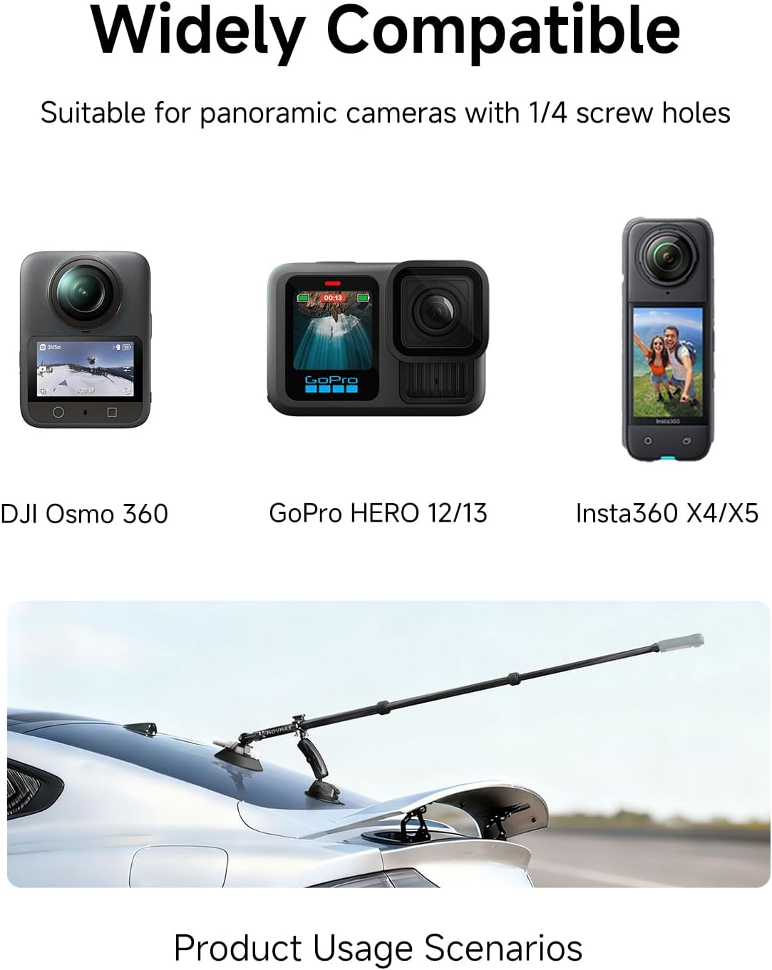 Adjustable Telescopic Rod for Insta 360(1m/3.3ft)