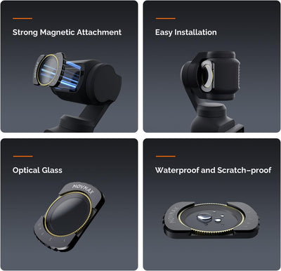 VND2-32 + Black Mist 1/4 + CPL Filter Set For DJI Pocket 3