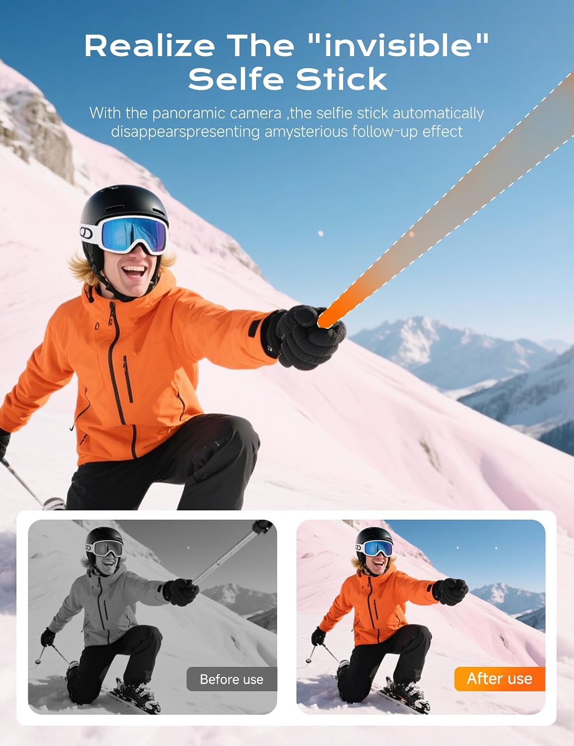Adjustable Selfie Stick（25-40cm/0.8-1.3ft）