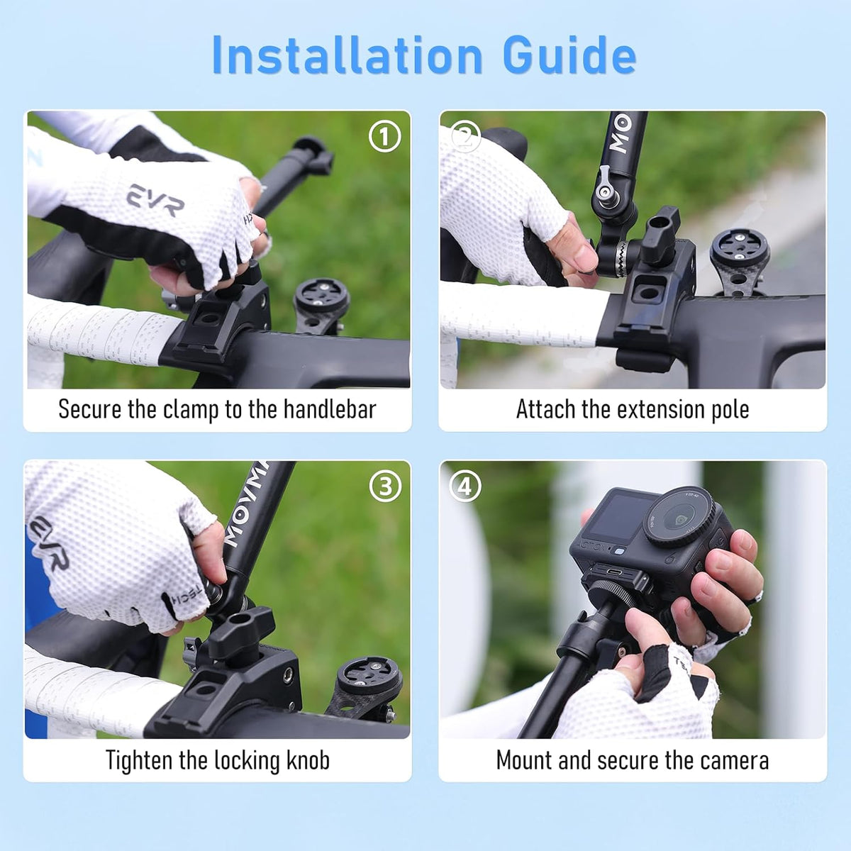 Adjustable Selfie Stick Kit Elite (Flat Tube)
