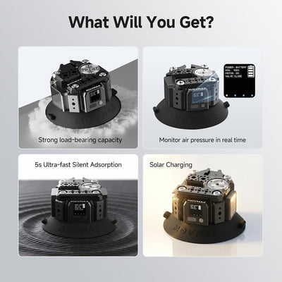 Solar Electronic Suction Cup with Multi-Interface Expansion Module