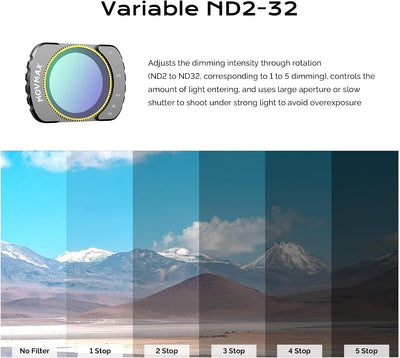 VND2-32 + Black Mist 1/4 + CPL Filter Set For DJI Pocket 3