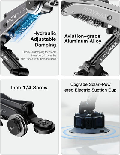 Blade Arm Solar Electronic Suction Cup Kit